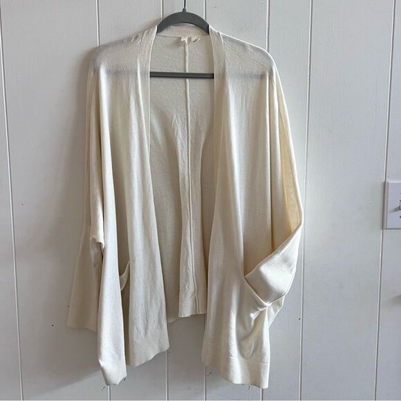 Moth Anthropologie Cotton Cashmere Open Front Cardigan - Picture 3 of 10